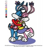 130x180 Buster and BaBs Tiny Toon Bunny Machine Embroidery Design Instant Download